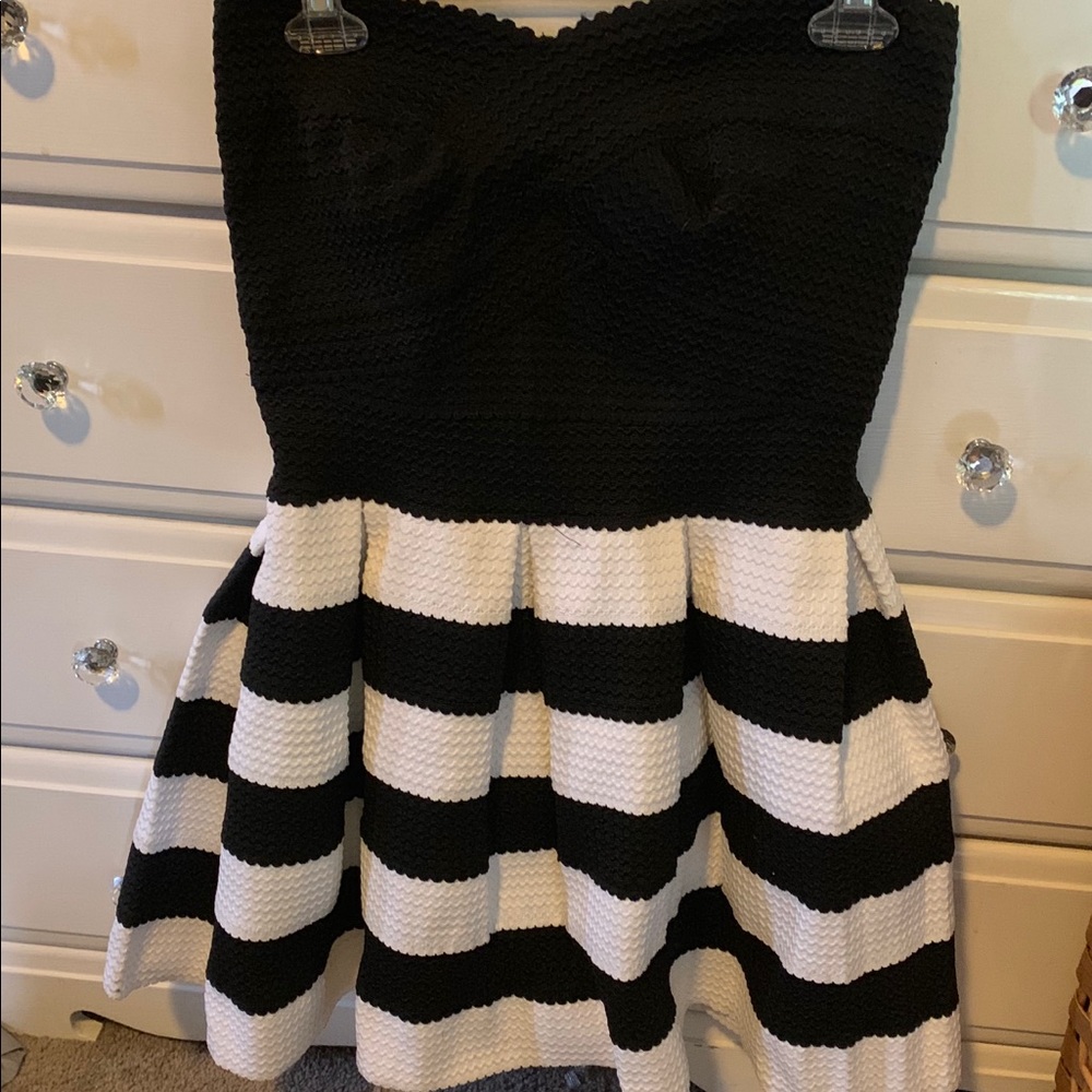 Strapless mini dress